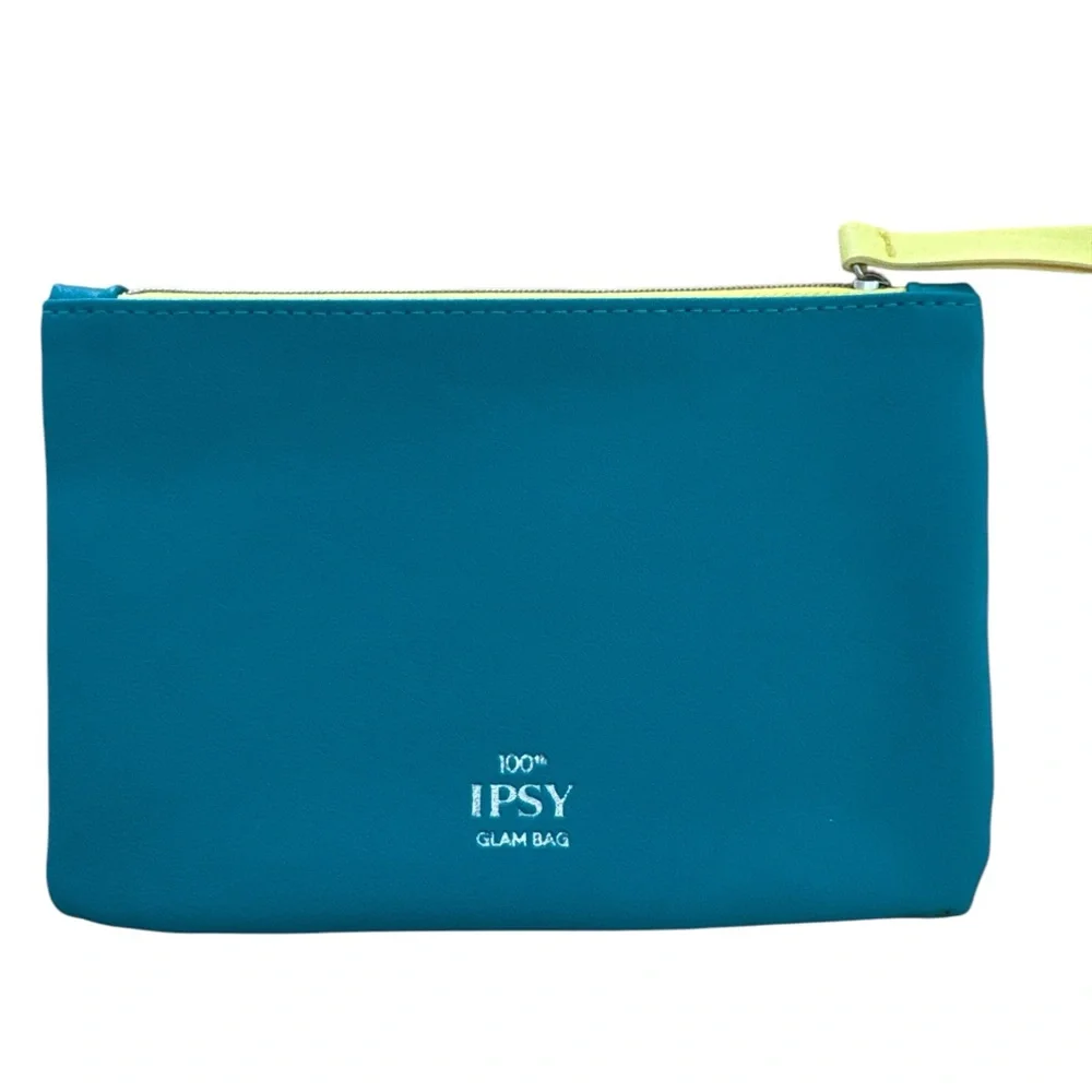Ipsy Glam Bag 100th Pouch Teal Studded essentials bag‎